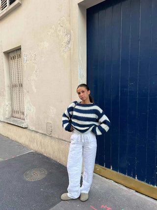 Gestreifter Pullover Damen