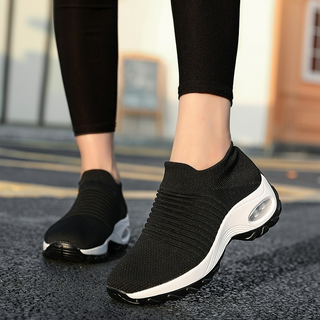 Slip-On Sneaker Damen Atmungsaktiv in Hellgrau