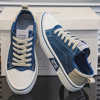 Sneaker Herren Retro Low Top mit Schnürung in Blau
