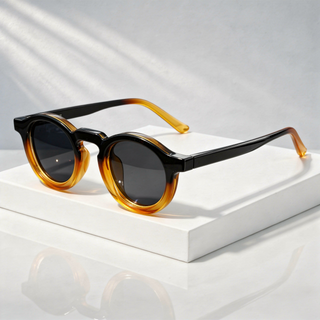 Sonnenbrille rund UV400 Retro Look-Cecile Lavelle-Bronze-Cecile Lavelle