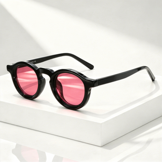 Sonnenbrille rund UV400 Retro Look-Cecile Lavelle-Rosa-Cecile Lavelle