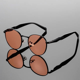 Sonnenbrille rund UV400 mit Metallbügeln-Cecile Lavelle-Koralle-Cecile Lavelle