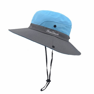 Sonnenhut Damen UV Schutz mit breiter Krempe-Cecile Lavelle-Blau-Eine Größe-Cecile Lavelle