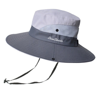 Sonnenhut Damen UV Schutz mit breiter Krempe-Cecile Lavelle-Grau-Eine Größe-Cecile Lavelle