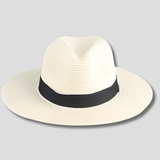Sonnenhut mit Breiter Krempe im Panama Stil-New3-Cecile Lavelle-Weiß-Klein 52-54,5 cm-Cecile Lavelle