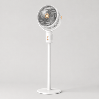 Standventilator mit Akku höhenverstellbar-Cecile Lavelle-Ohne Kopfschütteln – Weiß/Grau-Cecile Lavelle