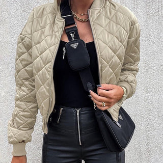 Steppjacke Bomber Kurz Modern - Cecile LavelleGrün