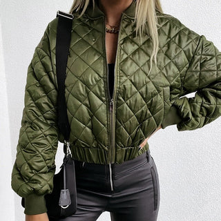 Steppjacke Bomber Kurz Modern - Cecile LavelleGrün
