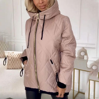 Steppjacke Damen mit Kapuze in Rosa
