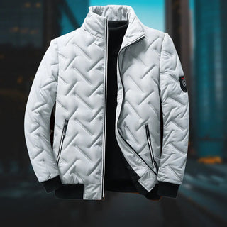 Steppjacke Herren mit Stehkragent in Grau