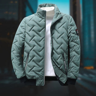 Steppjacke Herren mit Stehkragen in Grün