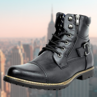 Stiefel Herren Klassisch mit Reißverschluss in Schwarz