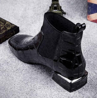 Stiefeletten Damen Elegant mit Schnallen Schwarz