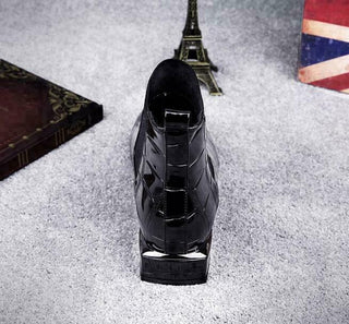 Stiefeletten Damen Elegant mit Schnallen Schwarz