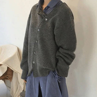 Strickjacke Damen Oversized mit Knöpfen
