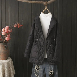 Taillierte Steppjacke Damen Elegant - Cecile LavelleSchwarz