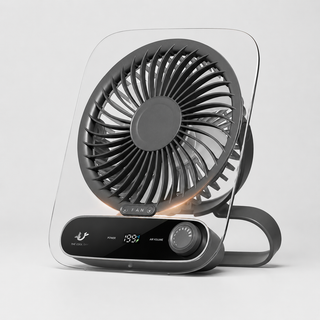 USB Ventilator mit Akku und Nachtlicht-Cecile Lavelle-Grau-Cecile Lavelle