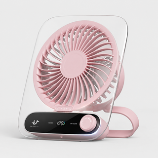 USB Ventilator mit Akku und Nachtlicht-Cecile Lavelle-Rosa-Cecile Lavelle