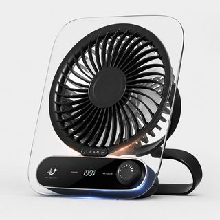 USB Ventilator mit Akku und Nachtlicht-Cecile Lavelle-Schwarz-Cecile Lavelle