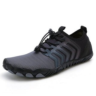 Wasserschuhe Herren mit Schnellverschluss und Profilsohle-Walking Shoes-Cecile Lavelle-Schwarz-36-Cecile Lavelle