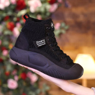 Winter Sneaker Damen Gefüttert  in Schwarz