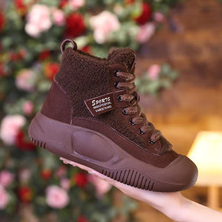 Winter Sneaker Damen Gefüttert Braun