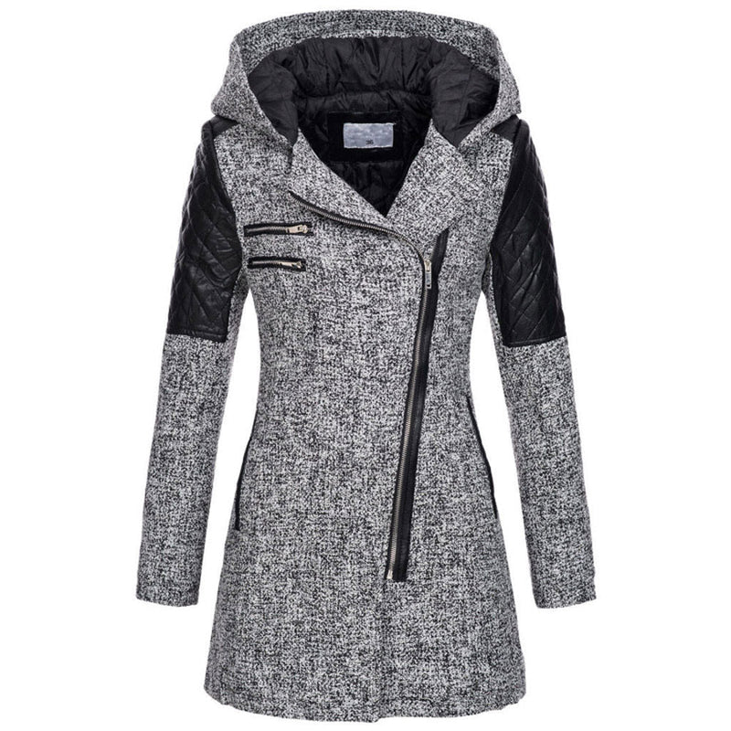 Wintermantel Damen Lang mit Kapuze