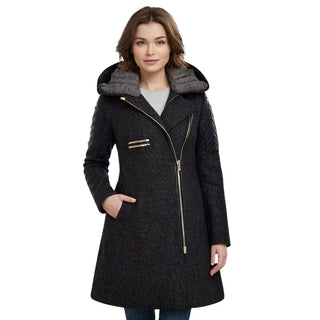 Wintermantel Damen Lang mit Kapuze