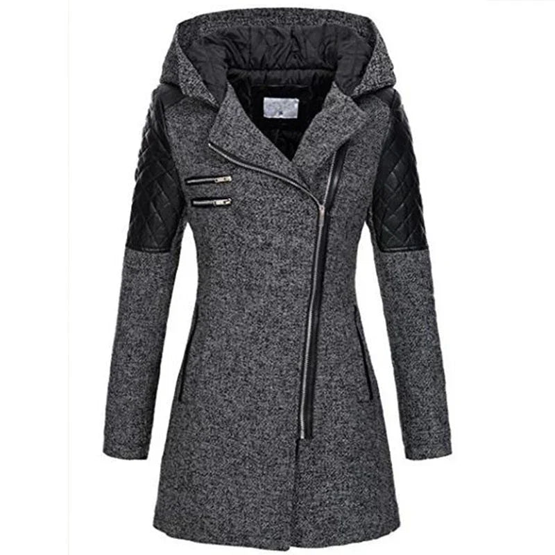 Wintermantel Damen Lang mit Kapuze