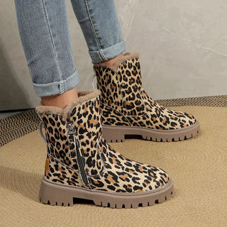 Winterstiefel Damen mit Leopardenmuster