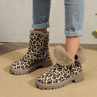 Winterstiefel Damen mit Leopardenmuster
