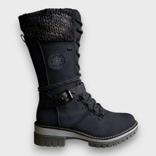 Winterstiefel Damen mit Strickkragen