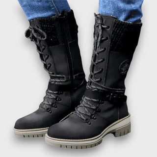 Winterstiefel Damen mit Strickkragen