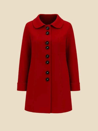 A - Linien Mantel Winter - Cecile LavelleRot