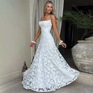 Abendkleid Blumendruck Elegant - Cecile LavelleWeinrot