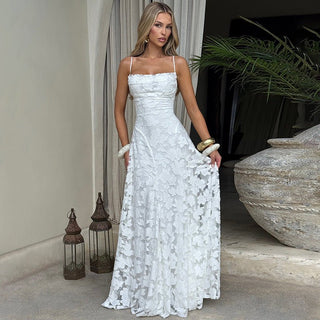 Abendkleid Blumendruck Elegant - Cecile LavelleWeinrot