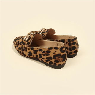 Siena – Loafer mit Animal Print & Gold-Detail - Cecile Lavelle
