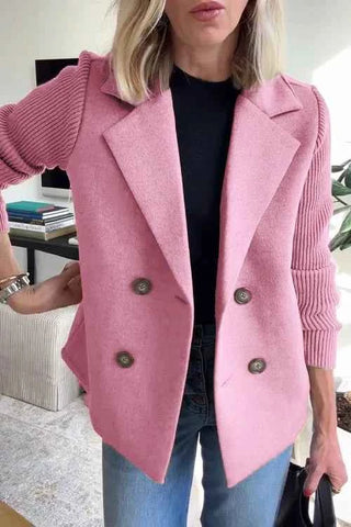 Damen Blazer Strickärmel Elegant