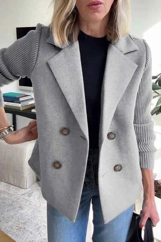 Damen Blazer Strickärmel Elegant