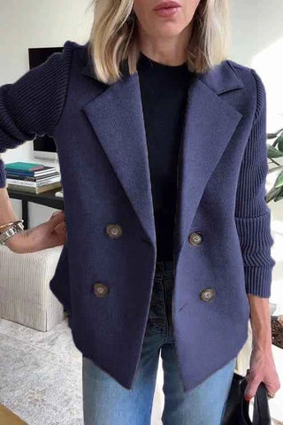 Damen Blazer Strickärmel Elegant