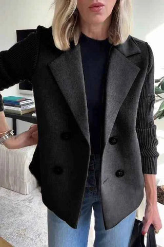Damen Blazer Strickärmel Elegant