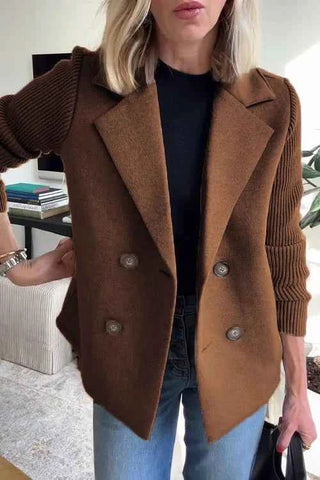 Damen Blazer Strickärmel Elegant