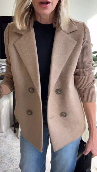 Damen Blazer Strickärmel Elegant
