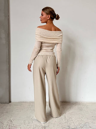 Ava – Off-Shoulder Longsleeve mit Drapierung - Cecile Lavelle