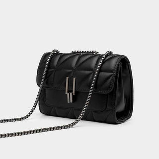 Valeria – Stepp-Schultertasche aus Kunstleder mit Metallkette