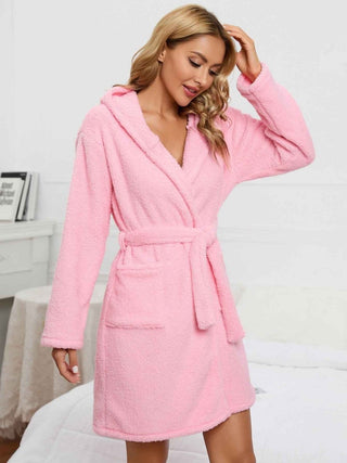 Bademantel Mit Kapuze Damen - Cecile LavelleRosa
