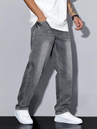 Baggy Jeans Herren Loose Fit - Cecile LavelleGrau