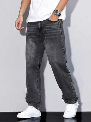 Baggy Jeans Herren Loose Fit - Cecile LavelleDunkelgrau