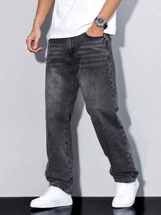 Baggy Jeans Herren Loose Fit - Cecile LavelleGrau