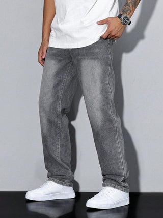 Baggy Jeans Herren Loose Fit - Cecile LavelleGrau